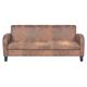 vidaXL 3-Sitzer Sofa Kunstleder Wildleder-Optik Braun