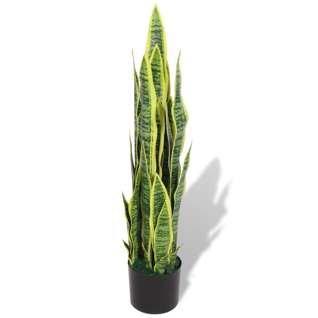 vidaXL Künstliche Sansevieria Bogenhanf mit Topf 90 cm Grün Image
