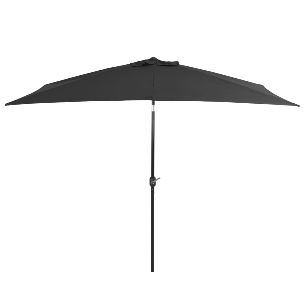 vidaXL Sonnenschirm für den Außenbereich mit Metallstange 300 x 200 cm, Modell Calypso Pro in Anthrazit Image