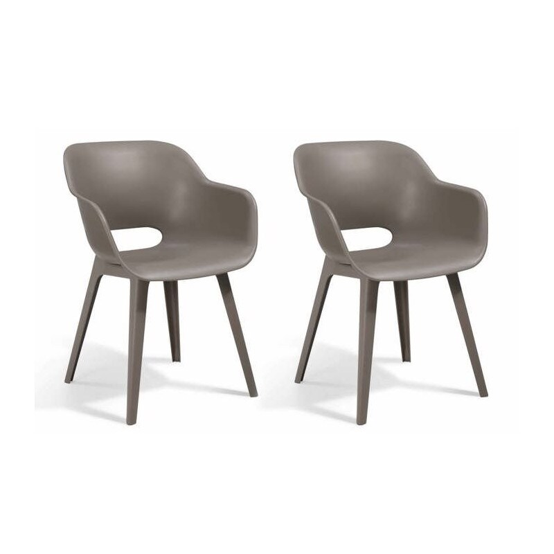 Keter Gartenstühle Akola 2 Stk. Cappuccino-Braun Image