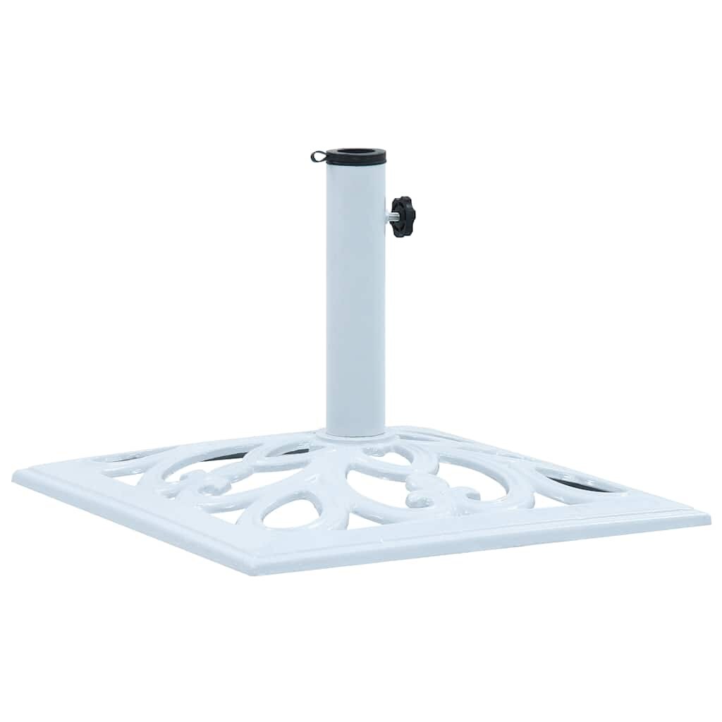 vidaXL Sonnenschirmständer Weiß 12 kg 49 cm Gusseisen Image