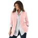 Plus Size Women's Boyfriend Blazer by Roaman's in Soft Blush (Size 26 W) Professional Jacket