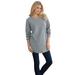 Plus Size Women's Sherpa Tunic by Roaman's in Gunmetal (Size 22/24) Fleece Long Sleeve Shirt