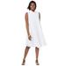Plus Size Women's Georgette Mock Neck Dress by Jessica London in White (Size 18)