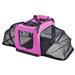 Pink 'Hounda Accordion' Metal Framed Soft-Folding Collapsible Expandable Dog Crate, 35.8" L X 24.8" W X 24.8" H, X-Large