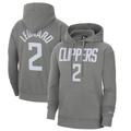 Men's Nike Kawhi Leonard Gray LA Clippers 2020/21 Earned Edition Name & Number Pullover Hoodie