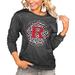 Women's Charcoal Rutgers Scarlet Knights Call the Shots Oversized Long Sleeve T-Shirt