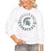 Women's White Michigan State Spartans Vintage Days Perfect Pullover Sweatshirt