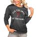 Women's Charcoal Texas Tech Red Raiders For the Love Luxe Boyfriend Long Sleeve T-Shirt