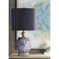 Harp and Finial Richmond Smoked Gray Glass Table Lamp