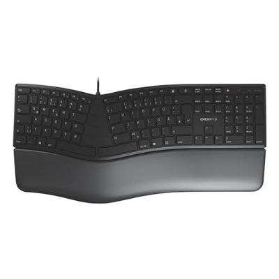 Kabelgebundene Tastatur »KC 4500 Ergo« schwarz schwarz, Cherry