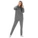 Plus Size Women's Fleece Sweatshirt Set by Woman Within in Medium Heather Grey (Size 1X) Sweatsuit