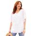 Plus Size Women's Harborview Eyelet Top by Catherines in White (Size 3XWP)