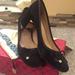 Tory Burch Shoes | Beautiful Gently Worn Tory Burch Suede Pumps. | Color: Black | Size: 9.5