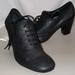 Nine West Shoes | Euc Nine West Bossyo Black Leather Heels Size 9 | Color: Black | Size: 9