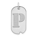 14ct WhiteGold Polished Letter P Initial Animal Pet Dog Tag Pendant Necklace Measures 24.6x13.19mm Wide Jewelry Gifts for Women