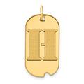 14ct Gold Polished Letter H Initial Animal Pet Dog Tag Pendant Necklace Measures 24.6x13.19mm Wide Jewelry Gifts for Women