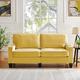 Cherry Tree Furniture Sherbrook 3-Seater Fabric Sofa (Mustard Velvet Fabric))