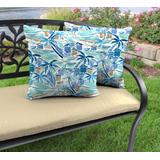 "20"" Outdoor Accessory Throw Pillows, Set of 2-BALLYFIN BAY BLUE RICHLOOM - Jordan Manufacturing 9972PK2-6641D"