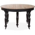 Intensedeco - Table ronde extensible en bois massif lavandou Noir - Noir