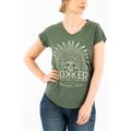 Rokker Indian Bonnet T-shirt dames, vert, taille M pour Femmes