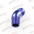 Adaptateur de débit complet à 45 degrés AN8 8AN AN AN-8 à 3/8 "NPT en aluminium bleu