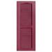 Alpha Shutters Cathedral Top Custom Open Louver Shutters Pair Vinyl, Solid Wood in Black/Indigo | 35 H x 18 W x 1 D in | Wayfair L318035330