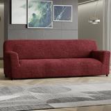 PAULATO by GA.I.CO. Microfibra Collection Stretch Sofa Slipcover - Easy to Clean & Durable Metal in Black | 35 H x 110 W x 40 D in | Wayfair