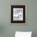 Trademark Fine Art 'Tree' Framed Graphic Art on Canvas in Black/Green/White | 20 H x 16 W x 0.5 D in | Wayfair ALI3559-B1620BMF