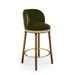 Marie Burgos Design Alma Counter & Bar Stool Wood/Upholstered/Velvet in Gray/Green/White | 37 H x 18 W x 20 D in | Wayfair SQ9846209