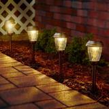 Red Barrel Studio® Bohall Solar Powered Integrated LED Pathway Light Metal in Brown | 12 H x 3.5 W x 3.5 D in | Wayfair