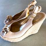 American Eagle Outfitters Shoes | American Eagle Outfitters Wedge Sandals | Color: Tan | Size: 9