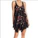 Free People Dresses | Free People She Swings Lace Slip Dress In Black | Color: Black/Red | Size: S