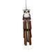 Cohasset Gifts & Garden Oscar Owl Bamboo Wind Chime Bamboo in Yellow | 5 W x 5 D in | Wayfair 248