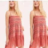 Free People Dresses | Free People Shailee Slip Mini Dress White | Color: Red/White | Size: M