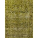 Green 108 x 84 x 0.35 in Indoor Area Rug - Bungalow Rose Perrie Oriental Area Rug Polyester/Wool | 108 H x 84 W x 0.35 D in | Wayfair