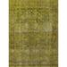 Green 108 x 84 x 0.35 in Indoor Area Rug - Bungalow Rose Perrie Oriental Area Rug Polyester/Wool | 108 H x 84 W x 0.35 D in | Wayfair