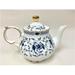 House of Hampton® Glen Blue Flowers Teapot Porcelain China/Ceramic in Blue/White | 7.5 H x 7.5 W x 7.5 D in | Wayfair