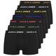 Jack & Jones Men's Boxershorts Boxer Shorts, Detail: Black-Black-Black-Black-Black-Black Black, XXL
