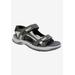 Men's Warren Sandals by Drew in Black Grey Combo (Size 9 EE)