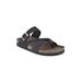 Women's White Mountain Hazy Sandals by White Mountain in Black Nubuck (Size 8 M)