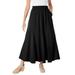 Plus Size Women's Knit Panel Skirt by Woman Within in Black (Size 3X) Soft Knit Skirt