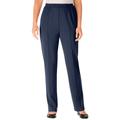 Plus Size Women's Elastic-Waist Soft Knit Pant by Woman Within in Navy (Size 40 WP)