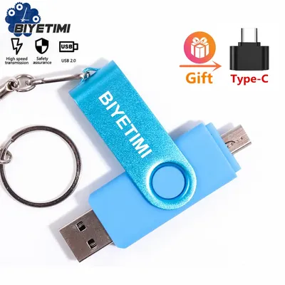 BIYETIMI-Clé USB 128 de type C 16 Go 32 Go 64 Go 2.0 Go lecteur flash périphérique de stockage