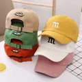 Casquette de Baseball pour Enfant Chapeau de Protection Solaire Hip Hop Lettre M Brodée pour