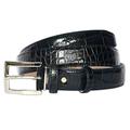 PASQUALE CUTARELLI Mens Crocodile Pattern Italian Leather Belt Navy Blue Medium 38 Inches