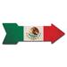 SignMission Decal-999747_Mexico Flag 2 Arrow Decal Funny Home Décor 24" Wide Plastic/Acrylic in Green/Red/White | 6 H x 18 W x 1 D in | Wayfair