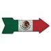 SignMission Decal-999746_Mexico Flag Arrow Decal Funny Home Décor 24" Wide Plastic/Acrylic in Green/Red/White | 8 H x 24 W x 1 D in | Wayfair