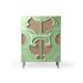 Marie Burgos Design Traje De Luces Bar Cabinet Wood/Metal/Wicker/Rattan in Gray/Brown | 65 H x 21 D in | Wayfair SQ4296840