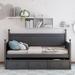 Canora Grey Ostia Wood Daybed w/ Three Drawers Wood in Gray | 45.41 H x 42.1 W x 80.5 D in | Wayfair 751875908E394C4CBCC3466E5610AFD9